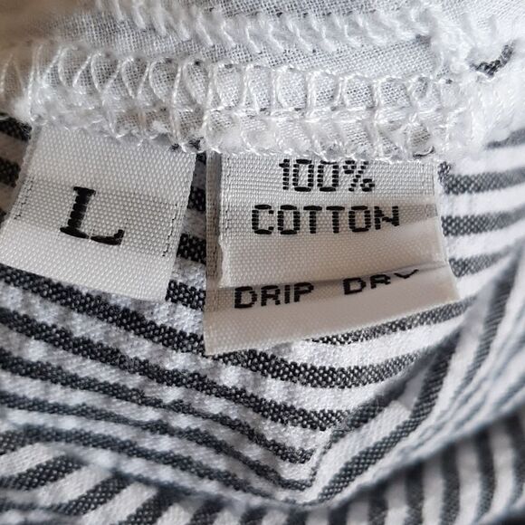 Vitamin grey, white, and blue stripped swing shirt - Picture 9 of 10